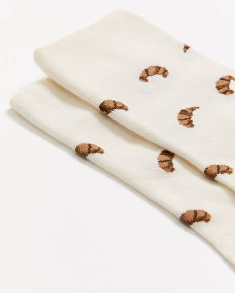 Crew Socks with Croissants