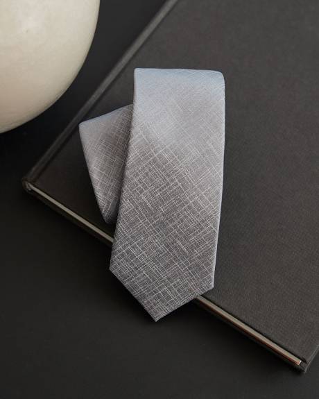Regular Crosshatch Grey Tie