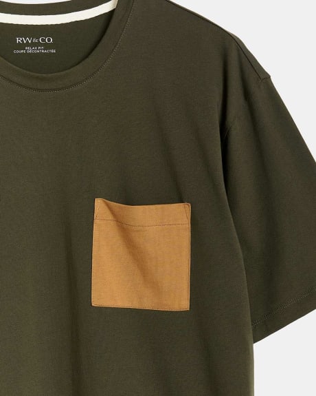 Relaxed Crew-Neck T-Shirt with Pocket