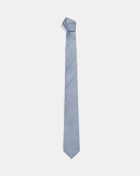 Cravate Régulière Texturée Bleue