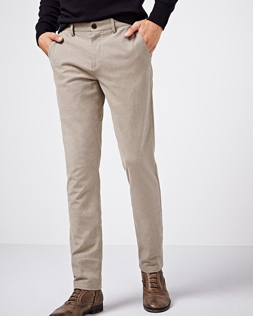 Slim fit two-tone cotton pant | RW&CO.