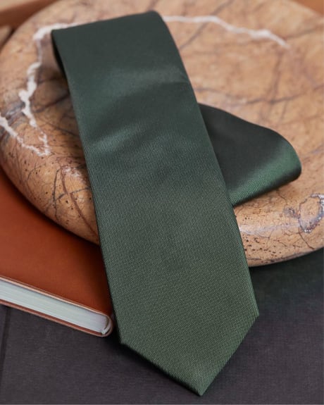 Solid Green Regular Tie