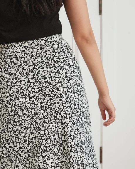 High-Waisted Printed A-Line Skirt - 31.5"