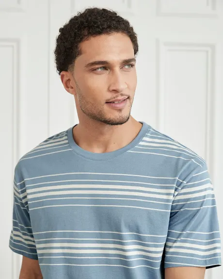Bold Stripes Relaxed Crew-Neck T-Shirt