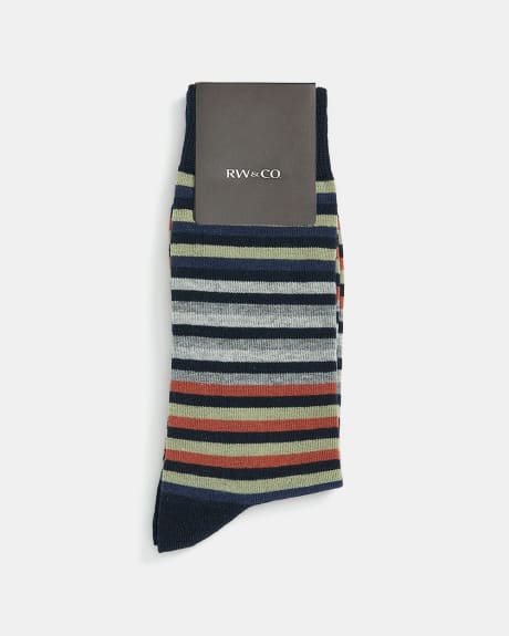 Mutlicoloured Micro Stripes Socks