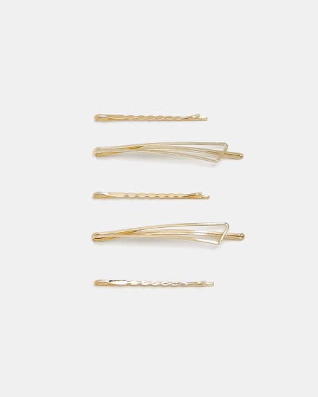 Golden Hair Pins - Set of 5