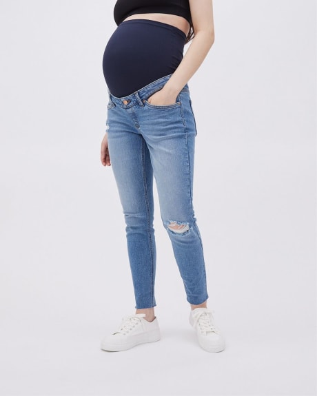 Ripped Skinny Jeans - Thyme Maternity
