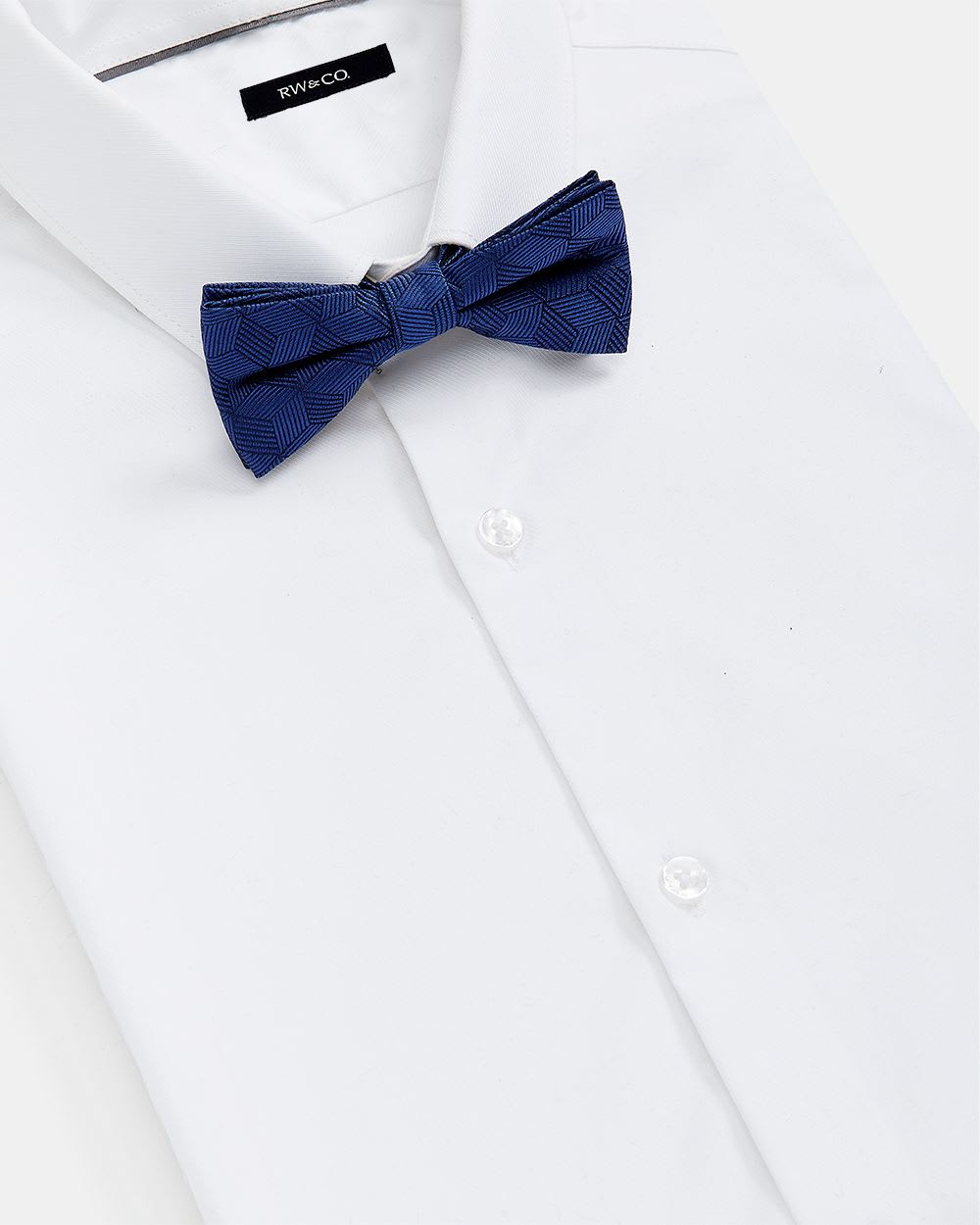 Bright Blue Textured Bow Tie with