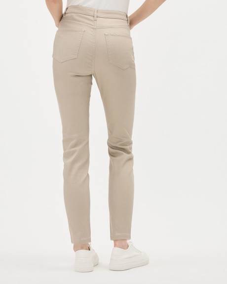 Jegging Natalie Longueur Cheville Uni &agrave; Taille Haute