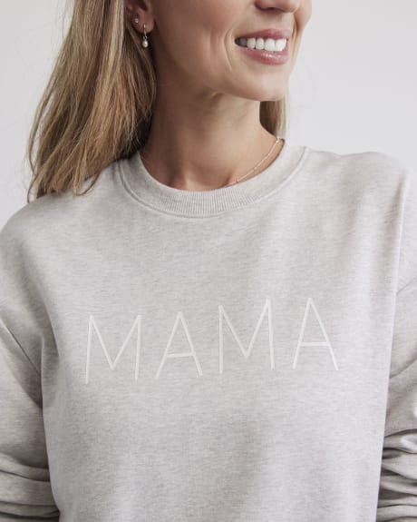 Pull Décontracté « Mama » en French Terry - Thyme Maternité