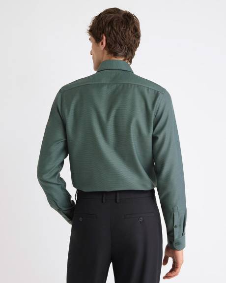 Tailored-Fit Two-Tone Dobby Dress Shirt