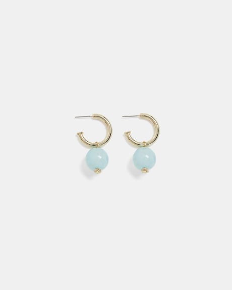 Aqua Stone Drop Earrings