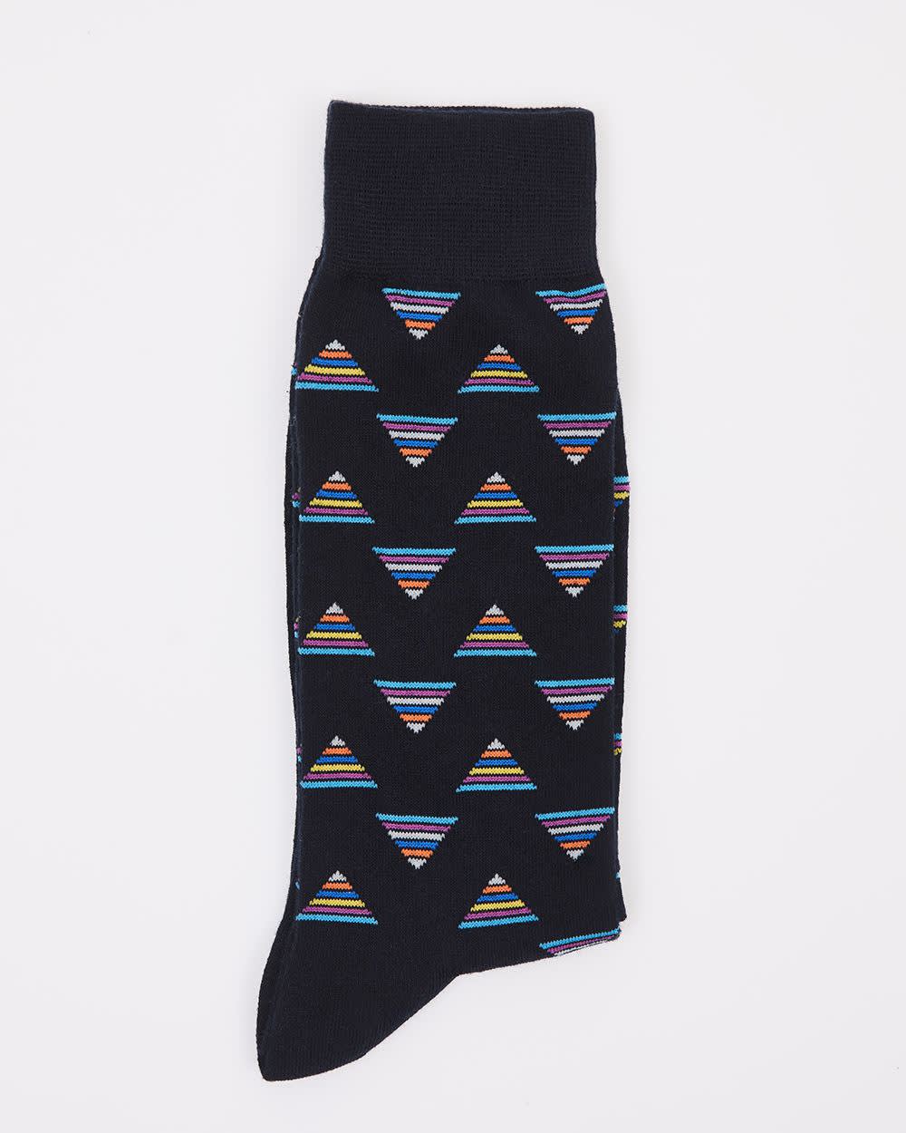 Multicoloured Triangle Socks