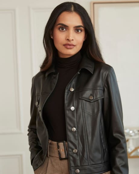 Faux-Leather Jacket