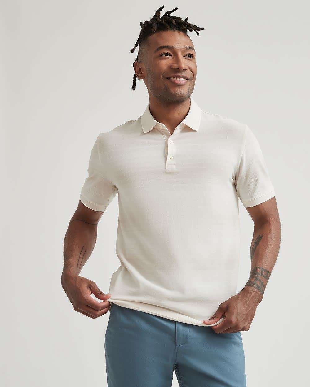 ShortSleeve Polo with Discrete Stripes RW&CO.