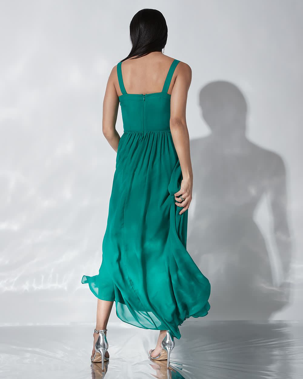 Majolica Pleated Chiffon Long Dress 【公式通販】