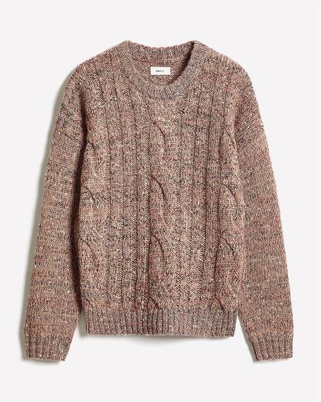 Wool Sweater with Cable Stitches