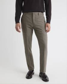 Slim-Fit Wool Plaid Suit Pant