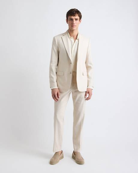 Slim Fit Stretch Linen Blazer