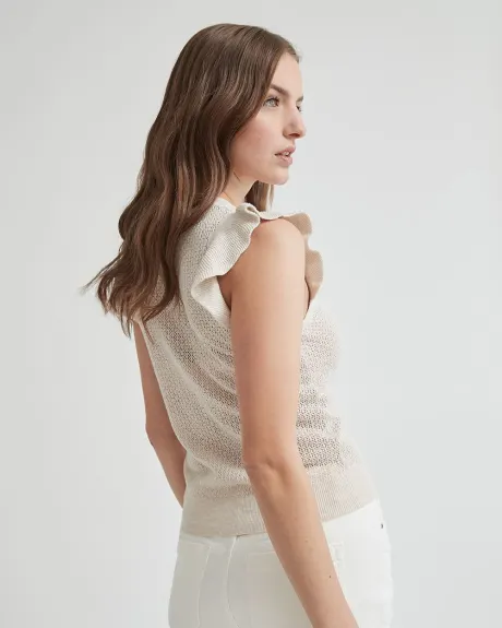 Cotton Cami with Frills at Shoulders