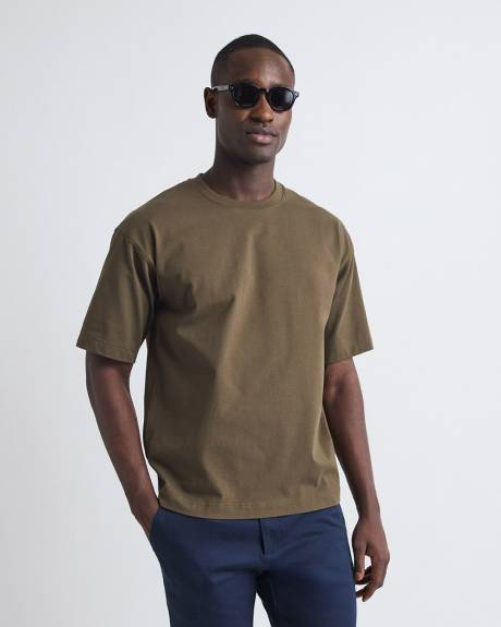 Heavy Oversized Short-Sleeve Crew-Neck Tee