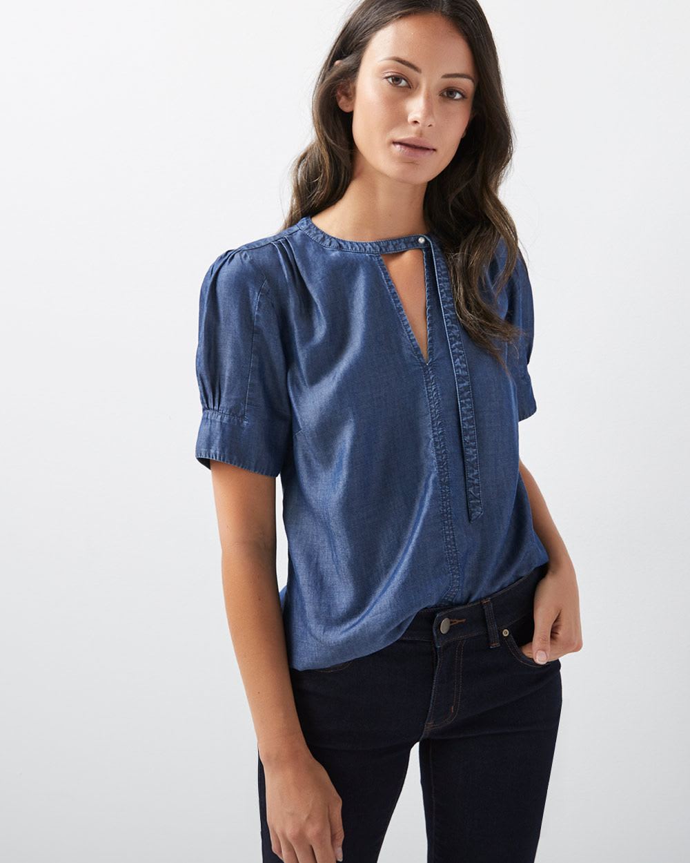 Lyocell Popover blouse | RW&CO.