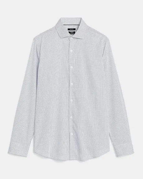 Regular Fit Fine Checkered Print Dress Shirt