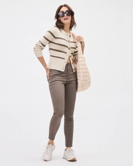 Solid High-Rise Natalie Ankle Jegging