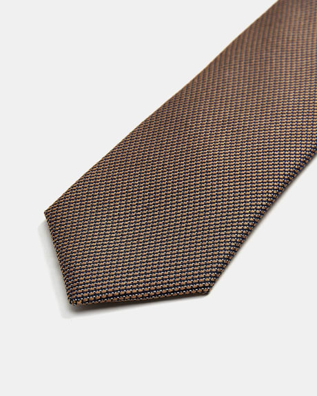 Cravate Étroite Texturée Moutarde