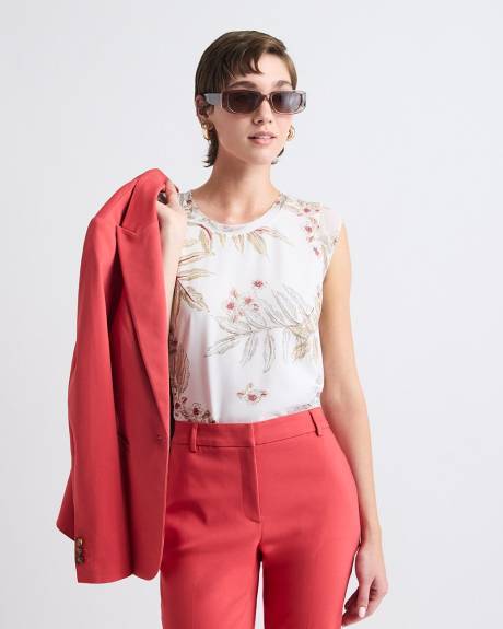 Blouse &agrave; Manches Tr&egrave;s Courtes et Col Rond