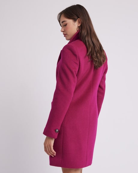 Classic One-Button Wool Coat