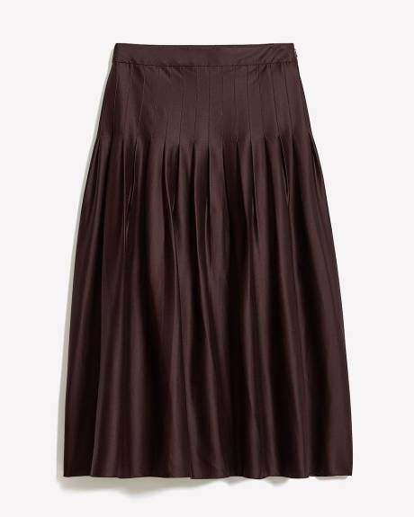 Ultra-High-Rise Twill Midi Skirt