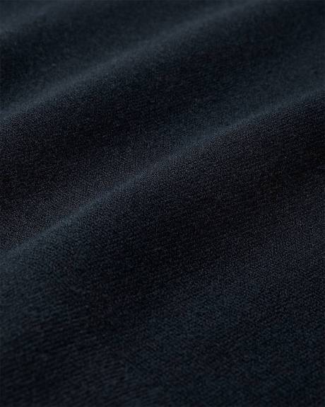 Pull Polo à Demi-Zip à Manches Longues