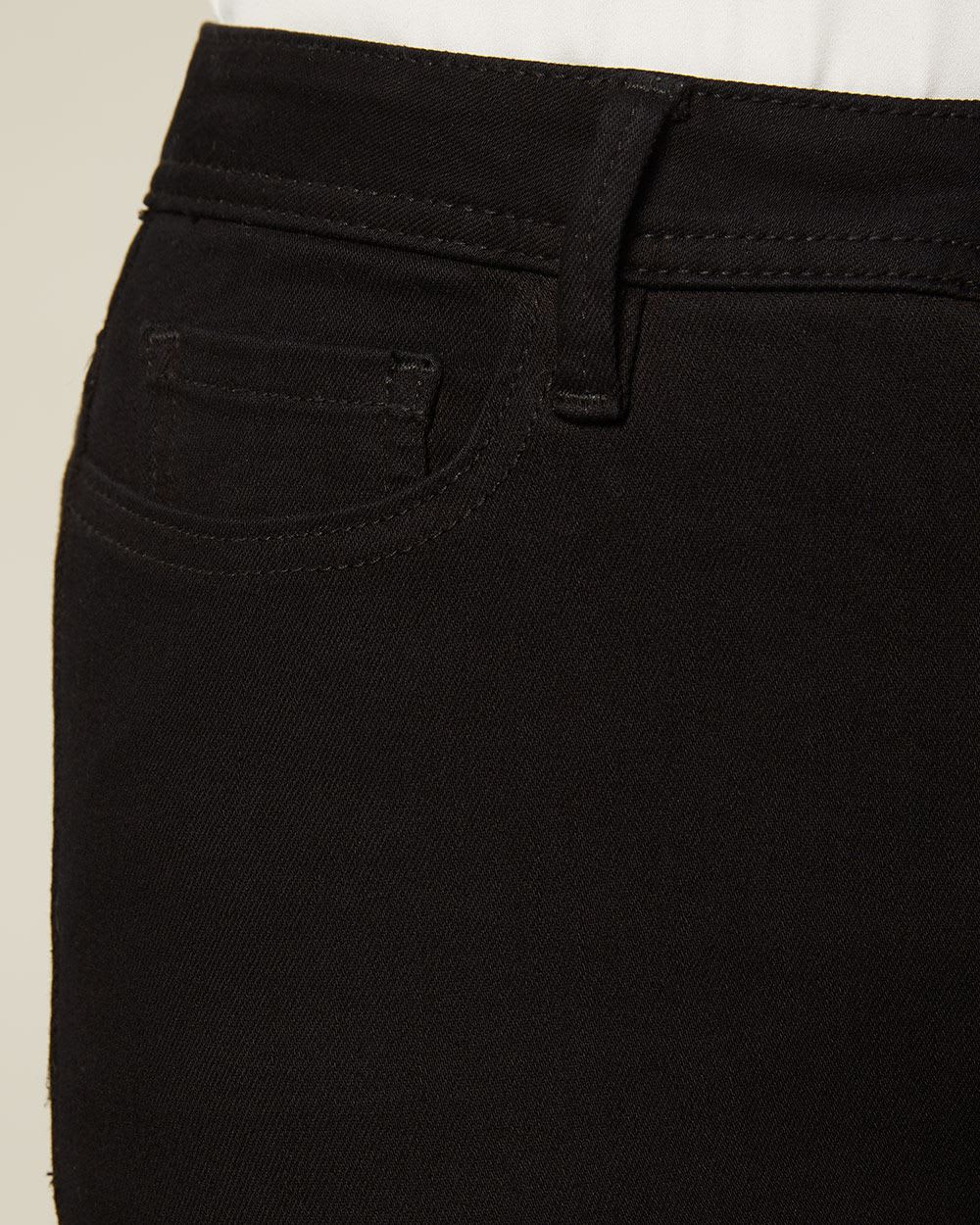 high waisted stretch black jeans