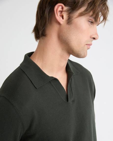 Pull à Manches Longues avec Col Johnny