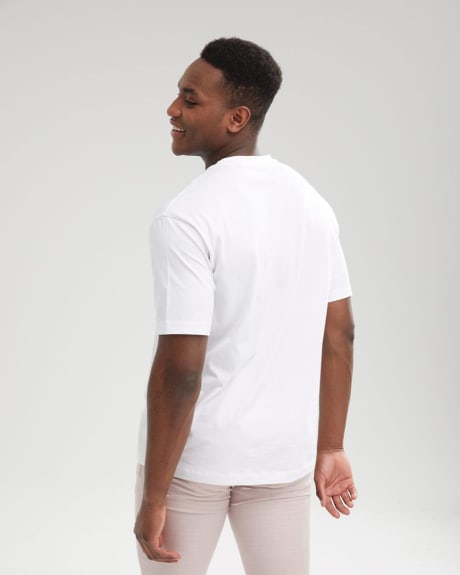T-Shirt Blanc Imprimé Coupe Relax