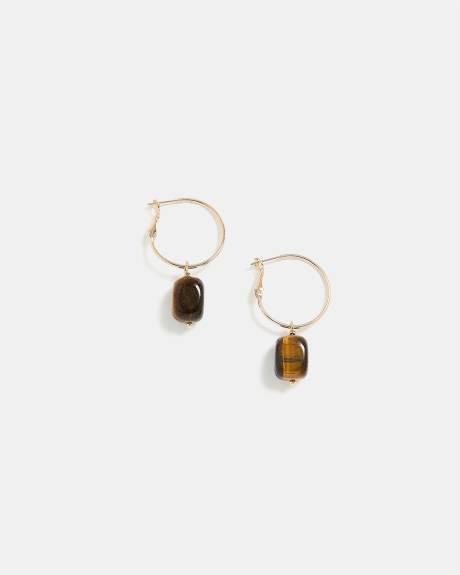 Anneaux à Pendentifs en Pierres Semi-Précieuses