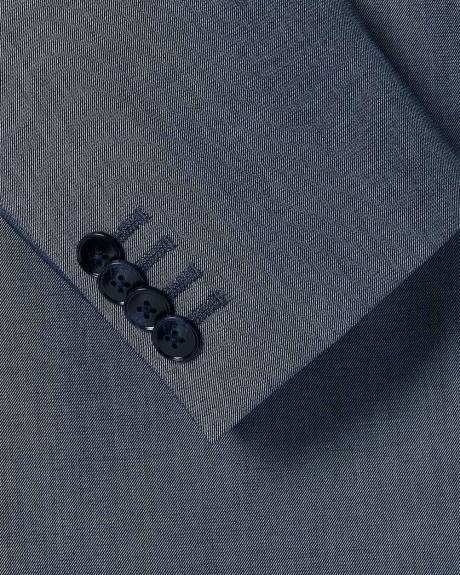 Tailored-Fit Denim-Like Suit Blazer