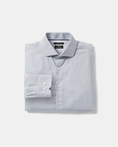 Regular Fit Fine Checkered Print Dress Shirt