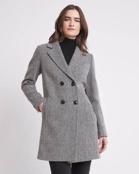 Double-Breasted Tweed Coat