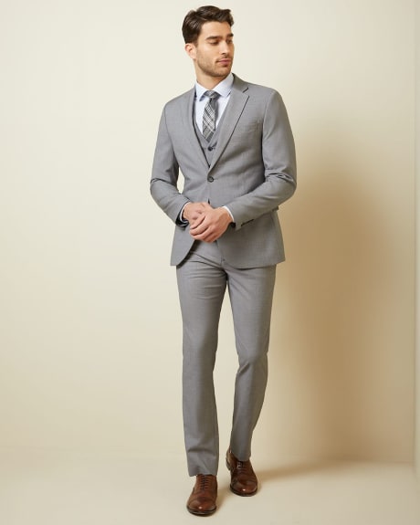 Essential Slim Fit stretch light grey suit Blazer