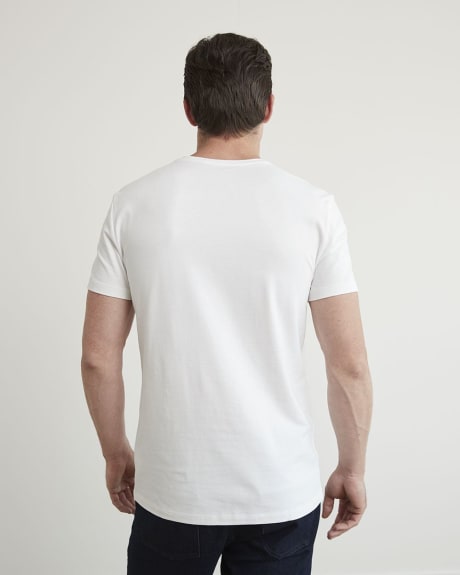 T-shirt à Encolure V en Coton Supima (R)