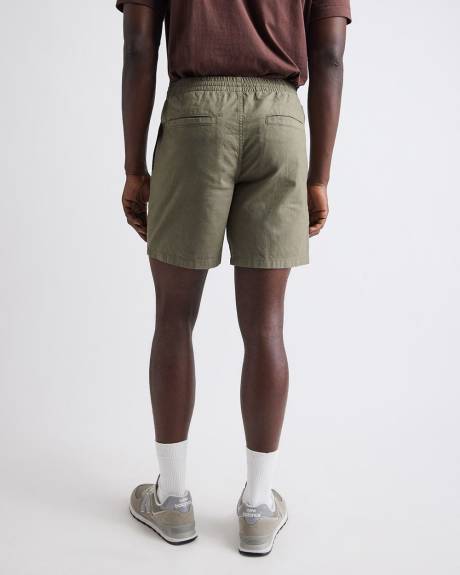 Cotton-Blend Short with Elastic Waistband