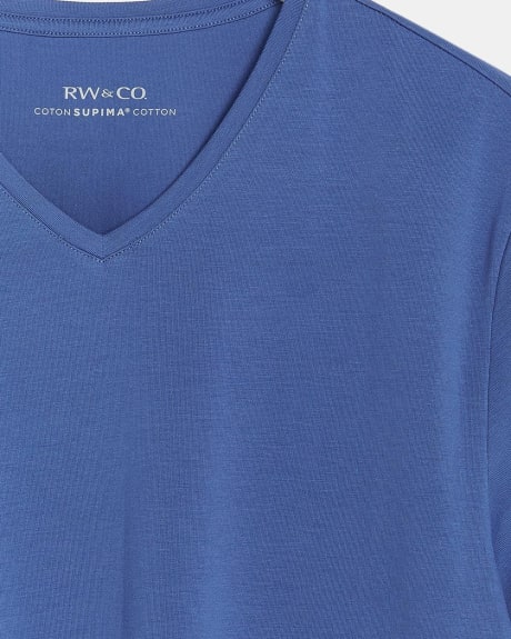 Coloured Supima Cotton (R) V-Neck T-Shirt