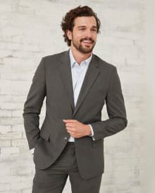 MotionFlexx (R) Tailored Fit Dark Grey Suit Blazer