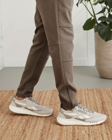 Mid-Rise Jogger Pant with Zippers at Ankles
