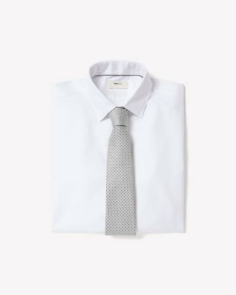 Slim-Fit Solid Supima (R) Cotton Twill Dress Shirt