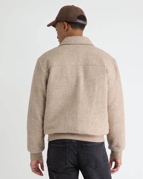 Wool-Blend Bomber Jacket