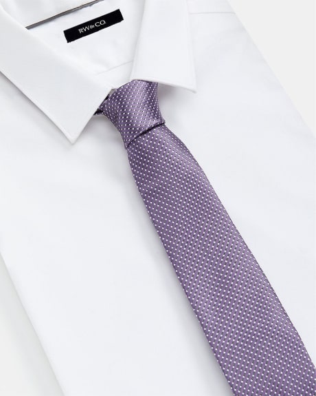 Regular Bright Purple Tie with Micro Pattern