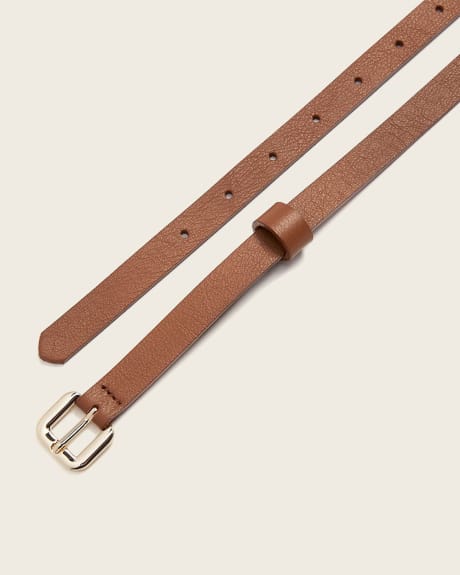 Skinny leather belt